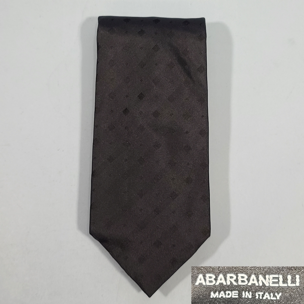 Abarbanelli 100 Silk Made In Italy Vintage Tie Black Rare